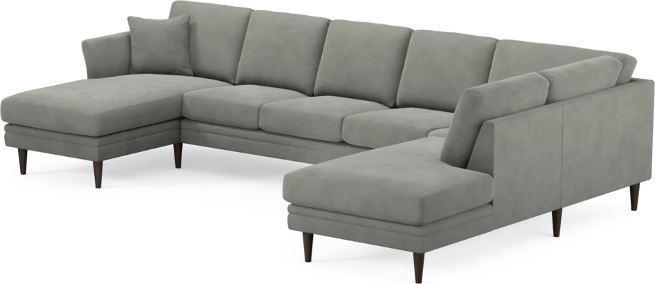 Eden - 3-sits soffa med schäslong vänster och divan höger - Grå