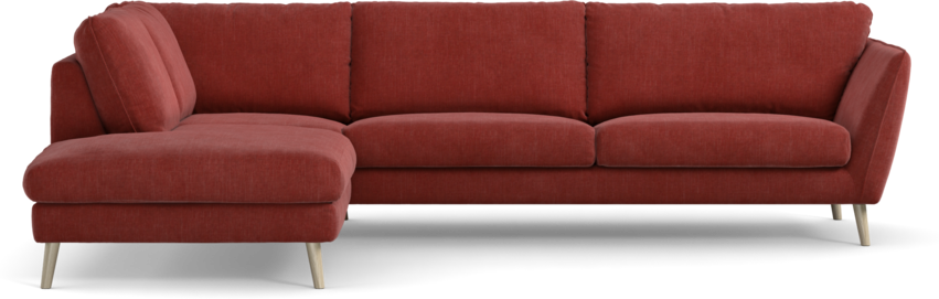 Madison - 3-sits soffa med divan vänster - Rosa