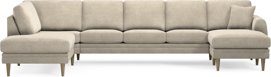 Eden - 3-sits soffa med divan vänster och schäslong höger - Beige