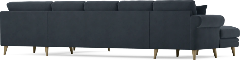 Eden - 3-sits soffa med schäslong vänster och divan höger - Blå