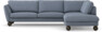 Madison Lux - 3-sits soffa med divan höger - Blå