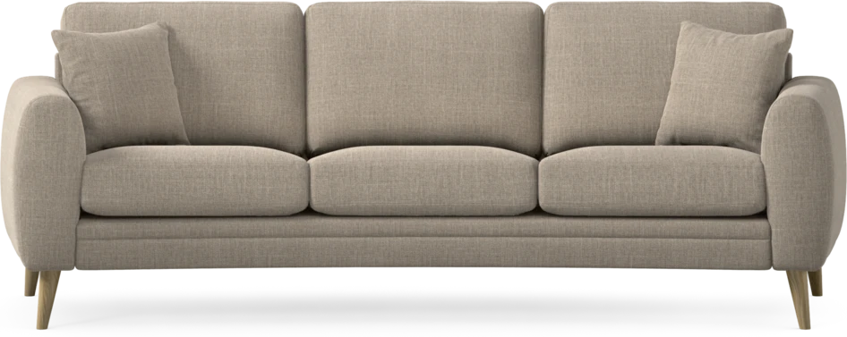 Eden - 3-sits soffa svängd - Beige