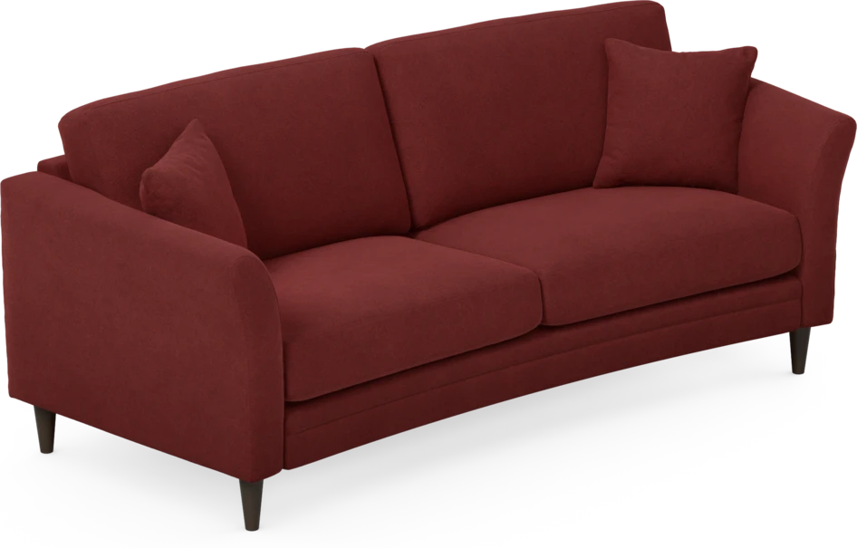 Eden - 2,5-sits soffa svängd - Röd