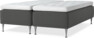 Delux Dream - Ramsäng, dubbelsäng med bäddmadrass - Grå
