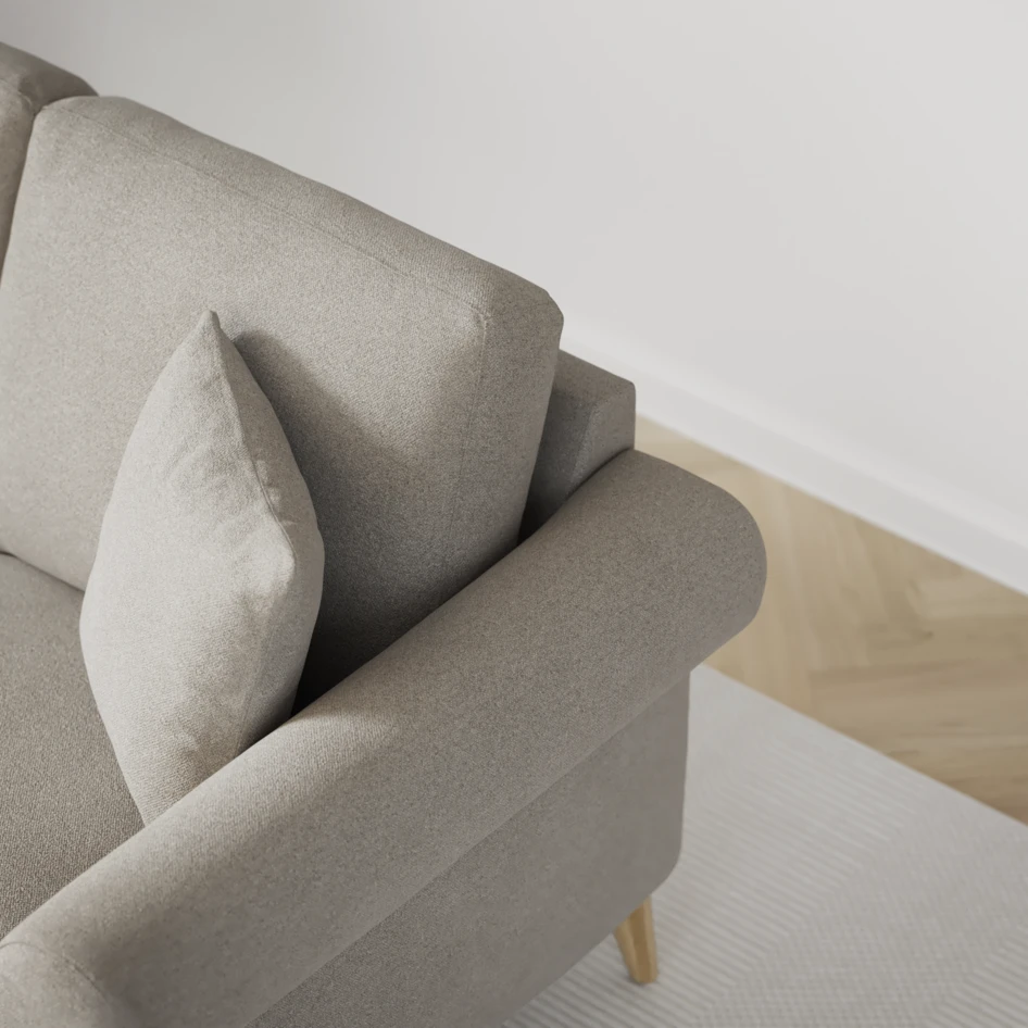 Eden - 3-sits soffa med divan vänster och schäslong höger - Grå