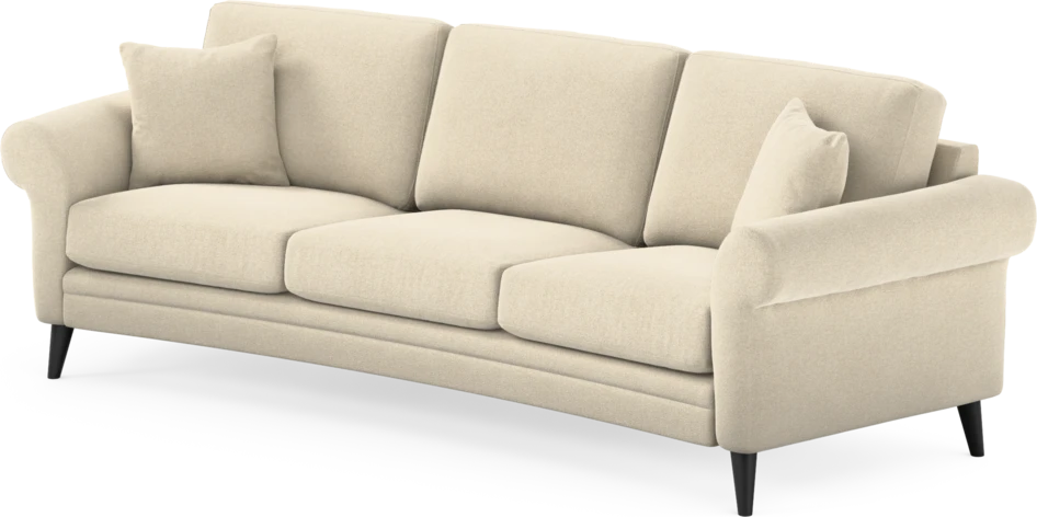 Eden - 3-sits soffa svängd - Beige