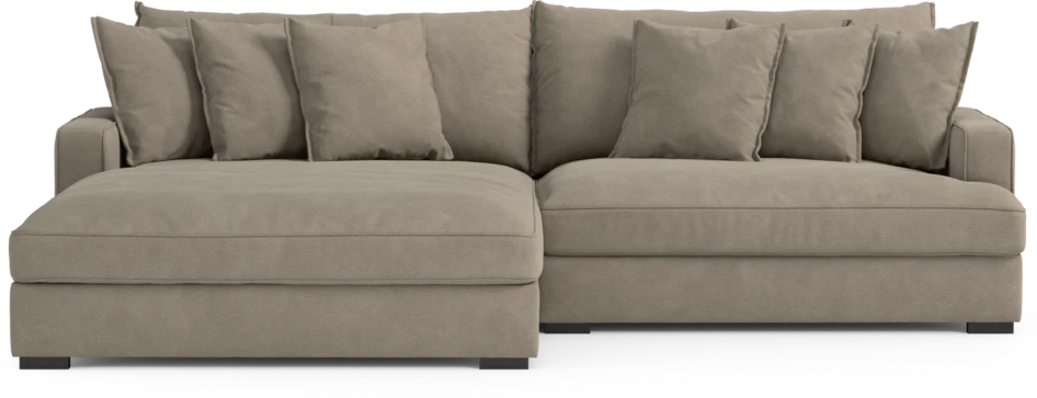 Rossi - 2-sits soffa med schäslong XL vänster - Beige