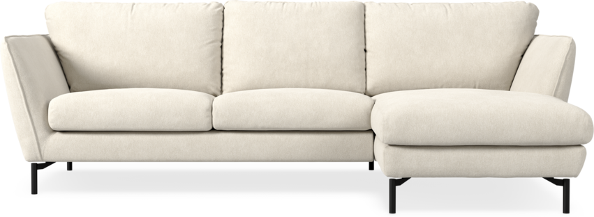 Madison Lux - 2-sits soffa med schäslong höger - Vit