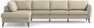 County - 3-sits soffa med divan vänster - Beige