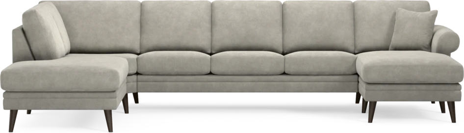 Eden - 3-sits soffa med divan vänster och schäslong höger - Grå