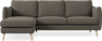 Madison Lux - 2-sits soffa med schäslong vänster - Brun