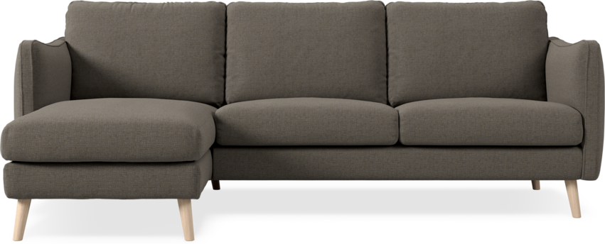 Madison Lux - 2-sits soffa med schäslong vänster - Brun