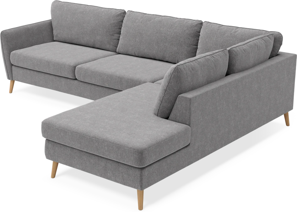 County - 2,5-sits soffa med divan höger - Grå