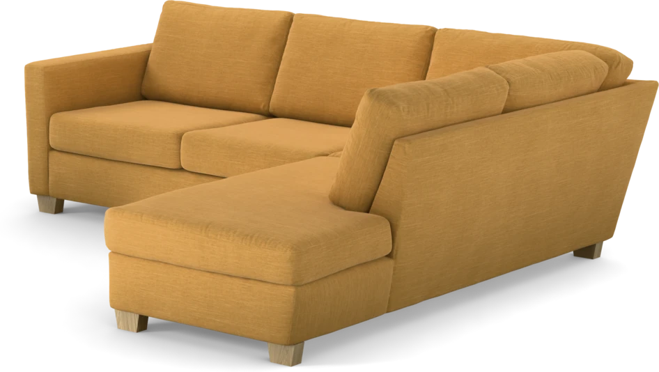 Friday - 2,5-sits soffa med divan höger - Gul