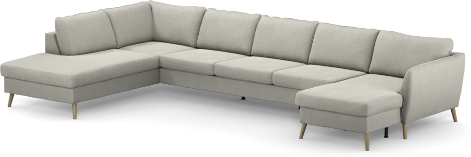 County - 4-sits soffa med divan vänster och schäslong höger - Grå