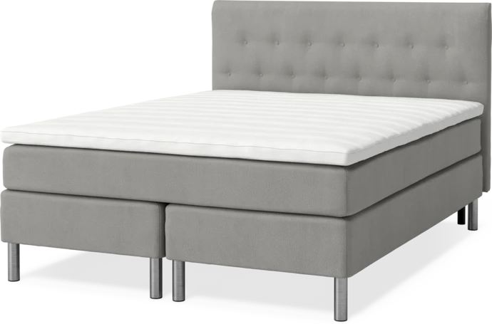 Roma Family, Kontinentalsäng, dubbelsäng med bäddmadrass och sänggavel låg pikerad, B 160-180