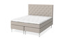 Sense Delux - Kontinentalsäng, dubbelsäng med bäddmadrass Dream Delux vit - Beige