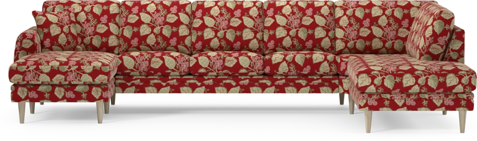 Eden - 3-sits soffa med schäslong vänster och divan höger - Flerfärgad