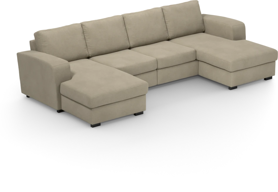 Friday - 2-sits soffa med två schäslonger - Beige