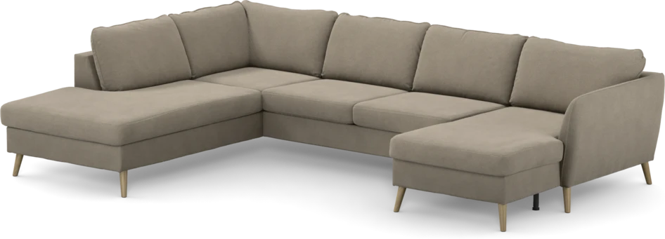 County - 3-sits soffa med divan vänster och schäslong höger - Beige