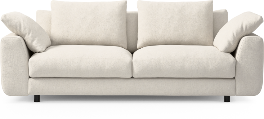 Amie - 3-sits soffa - Vit