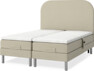 Roma Family - Ställbar säng, dubbelsäng med bäddmadrass och sänggavel slät, B 160-180 - Beige