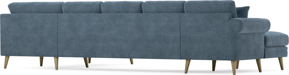 Eden - 3-sits soffa med schäslong vänster och divan höger - Blå