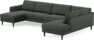 Bridge - 3-sits soffa med schäslong vänster och divan höger - Grön