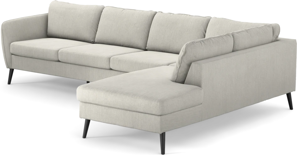 County - 3-sits soffa med divan höger - Grå