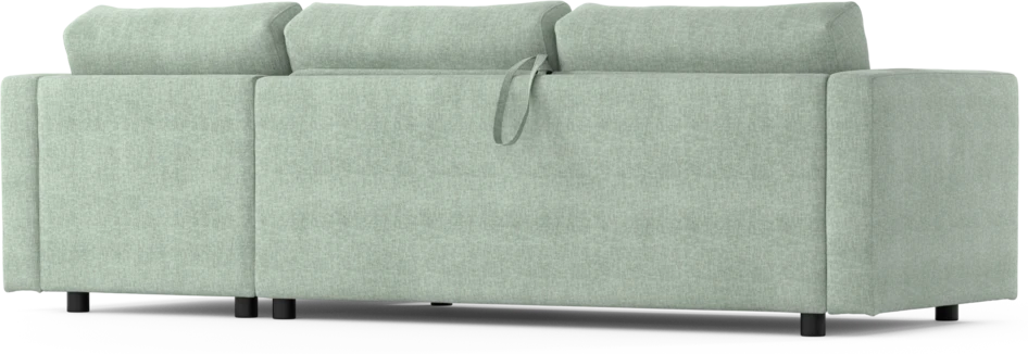 Lindö - Bäddsoffa 2,5-sits med schäslong, vändbar - Grön