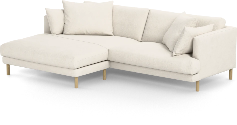 Harper - 4-sits med schäslong XL vänster - Vit