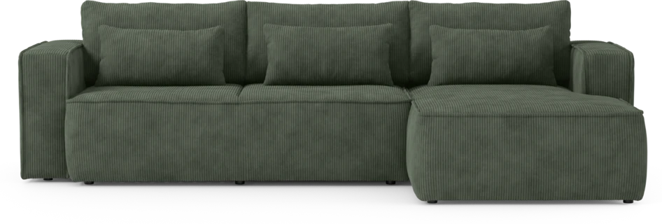 Ide - Bäddsoffa 3-sits med schäslong höger - Grön