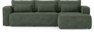 Ide - Bäddsoffa 3-sits med schäslong höger - Grön