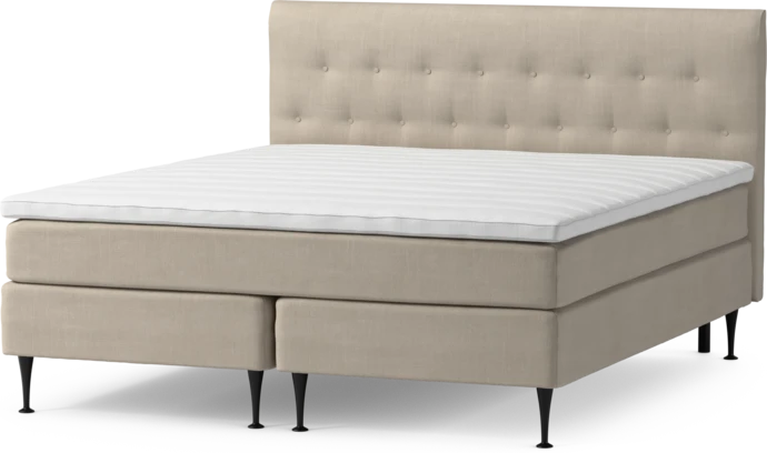 Roma Family, Kontinentalsäng, dubbelsäng med bäddmadrass och sänggavel låg pikerad, B 160-180