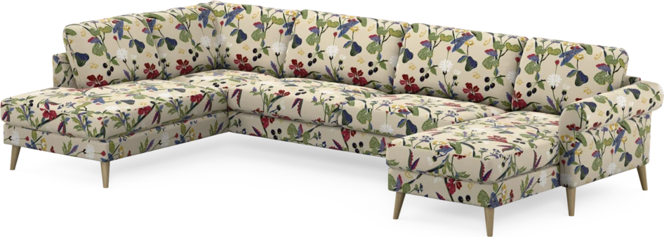 Bridge - 3-sits soffa med divan vänster och schäslong höger - Flerfärgad