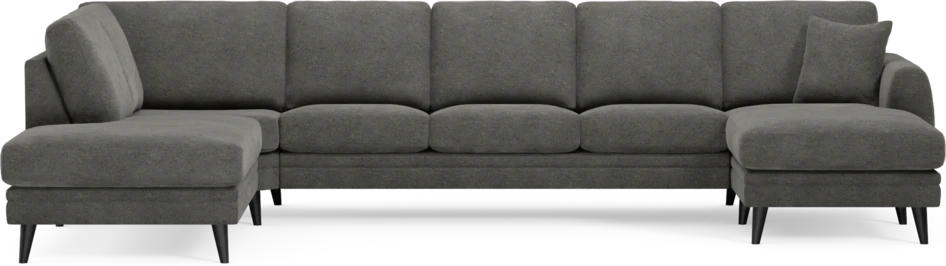 Eden - 3-sits soffa med divan vänster och schäslong höger - Grå