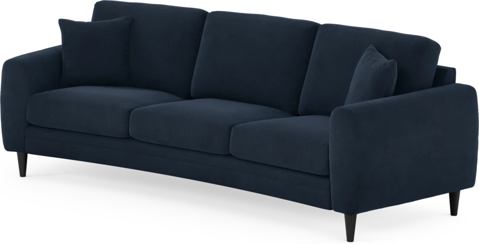 Eden - 3-sits soffa svängd - Blå