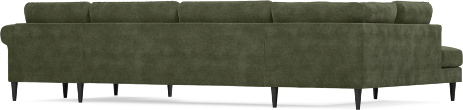 Bridge - 3-sits soffa med divan vänster och schäslong höger - Grön