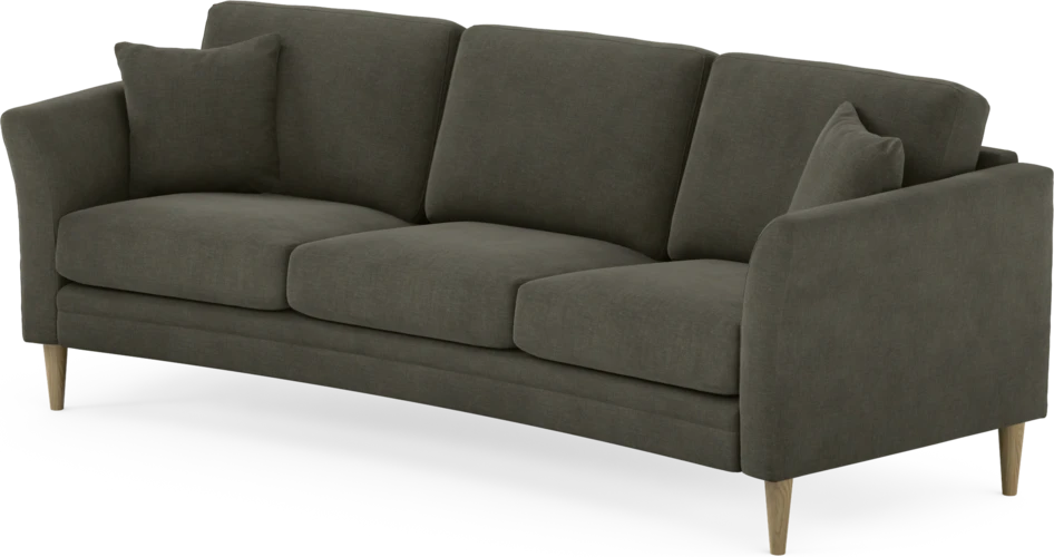 Eden - 3-sits soffa svängd - Grå