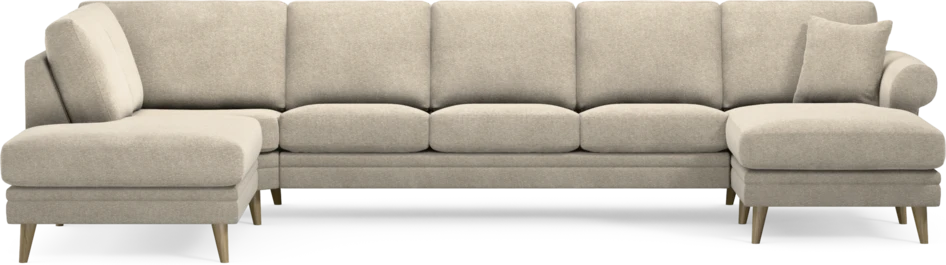 Eden - 3-sits soffa med divan vänster och schäslong höger - Beige