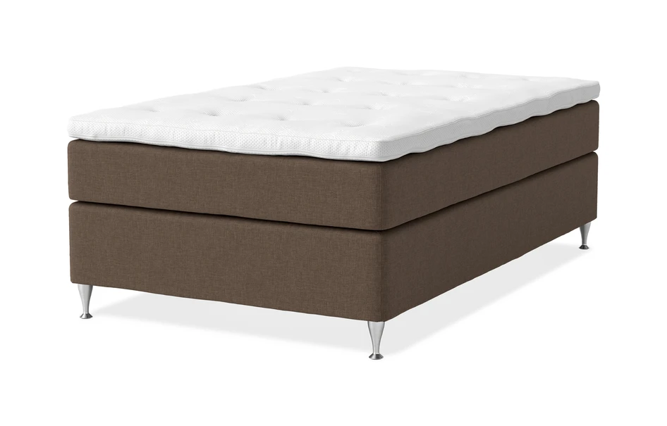 Sleep Delux - Kontinentalsäng, enkelsäng med bäddmadrass Dream Delux vit - Brun