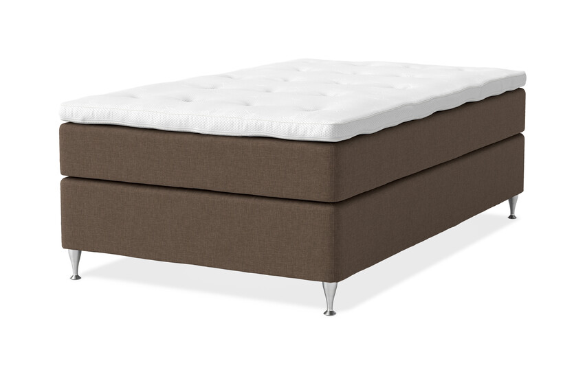 Sleep Delux - Kontinentalsäng, enkelsäng med bäddmadrass Dream Delux vit - Brun
