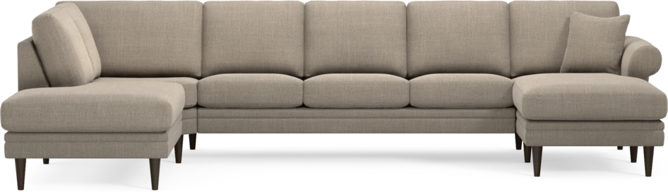Eden - 3-sits soffa med divan vänster och schäslong höger - Beige