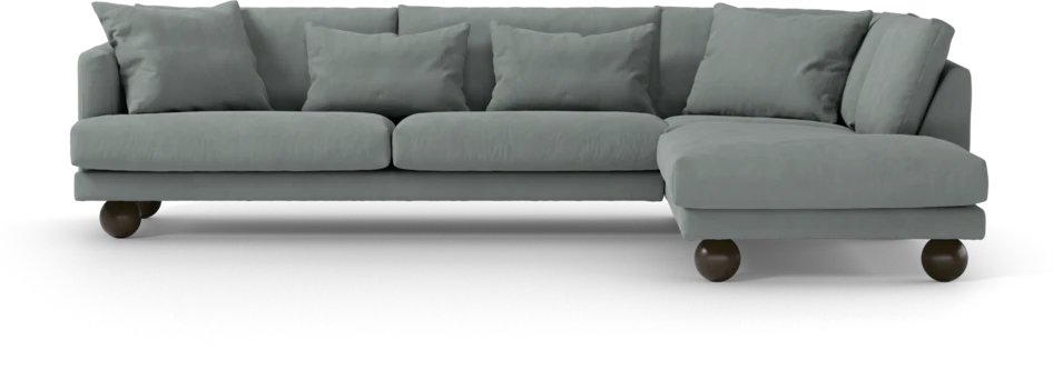 Harper - 3-sits soffa med divan höger - Grön
