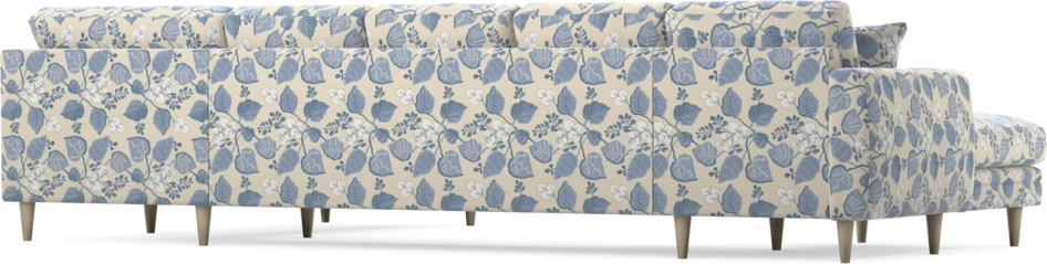 Eden - 3-sits soffa med schäslong vänster och divan höger - Flerfärgad