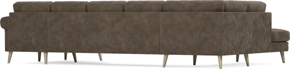 Eden - 3-sits soffa med divan vänster och schäslong höger - Brun