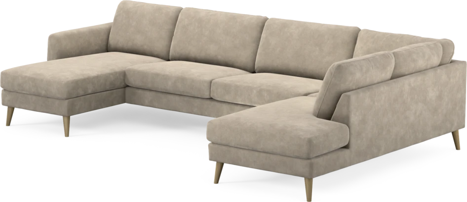 Bridge - 3-sits soffa med schäslong vänster och divan höger - Beige