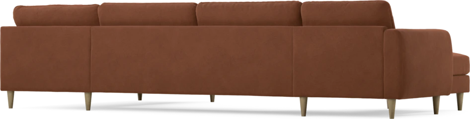 Bridge - 3-sits soffa med schäslong vänster och divan höger - Orange