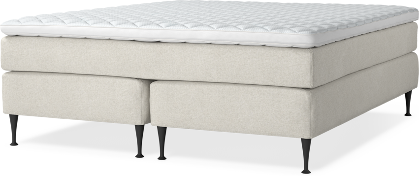 Delux Sense - Kontinentalsäng, dubbelsäng med bäddmadrass - Beige