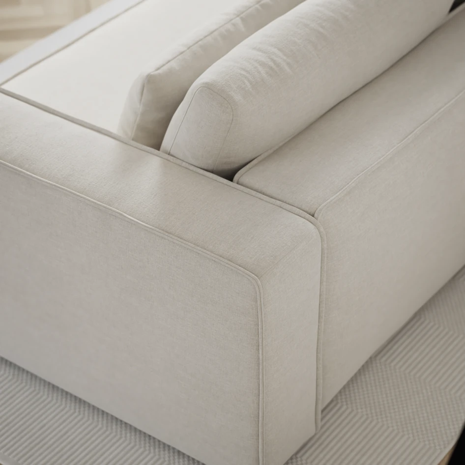 Ide - Bäddsoffa 3-sits med schäslong höger - Vit